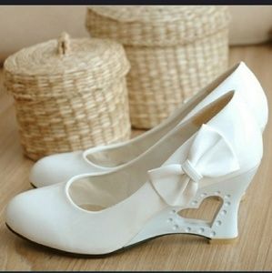 Cute Heels with Heart cut out and bow